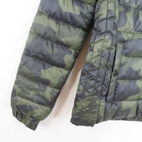 GUESS Womens XS Extra Small Aden Logo Puffer Camouflage Camo Jacket Coat - Picture 4 of 11
